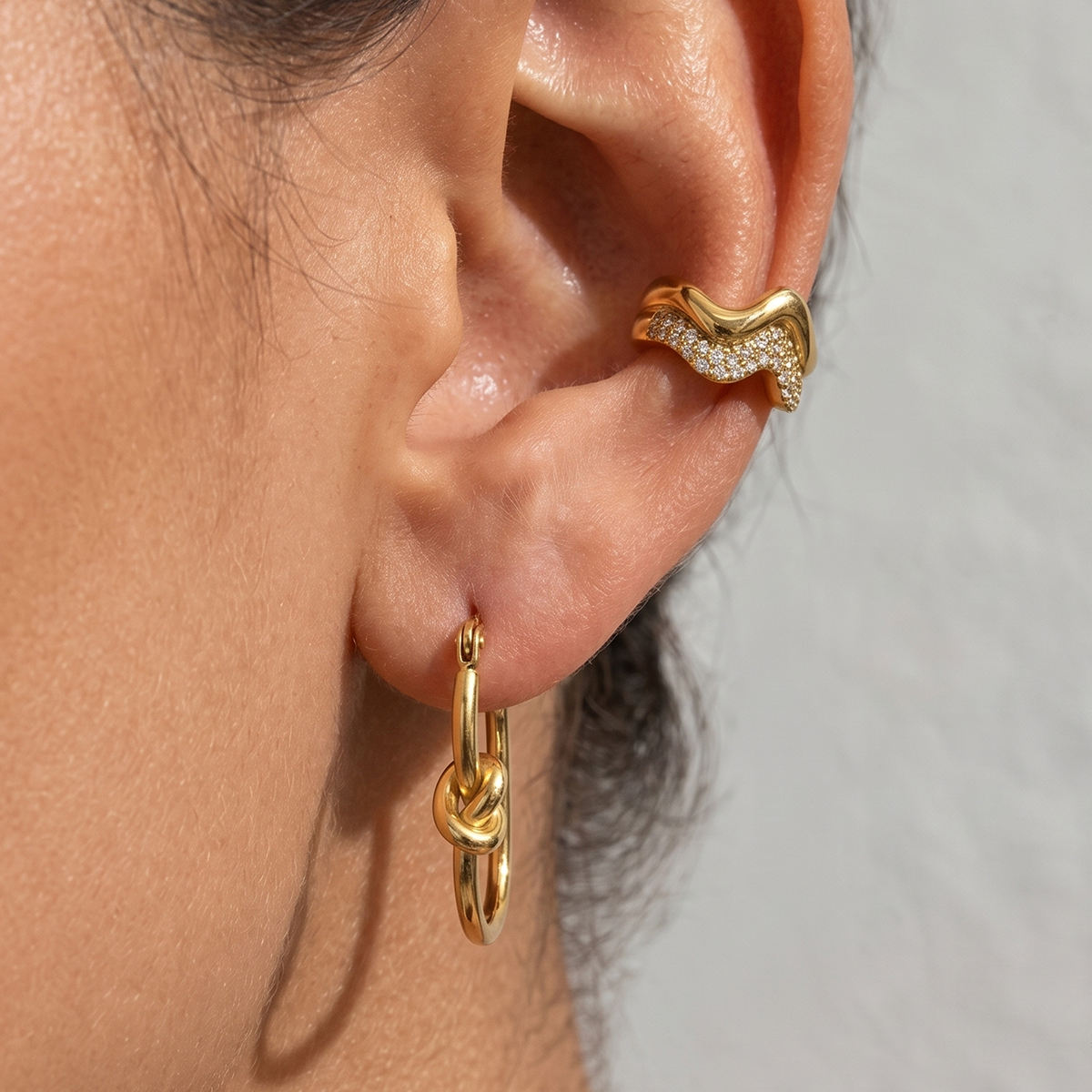 Wavy Dual Ear-cuffs (Pair)