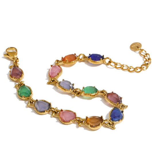 Cecelia Natural Gemstone Fluid Bracelet