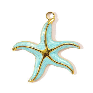 Blue Enamelled Star Fish Charm
