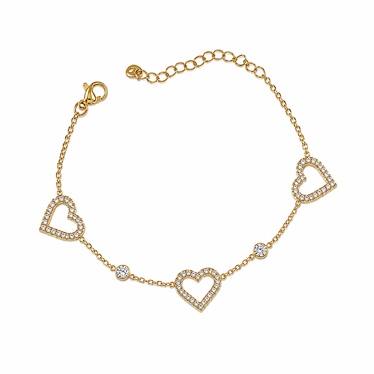Gabriela Pave Heart Fluid Bracelet