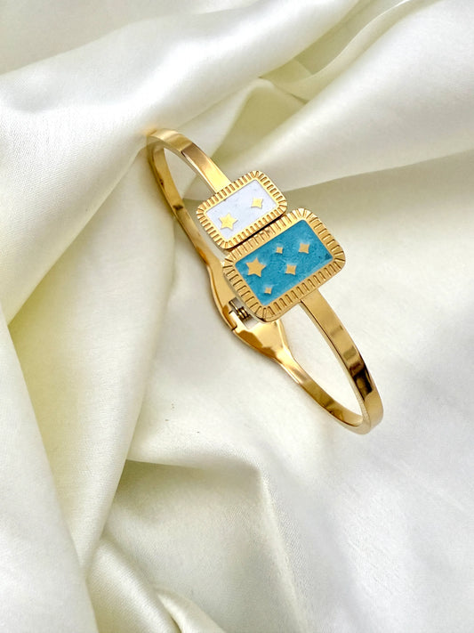 Enamelled Star Cuff