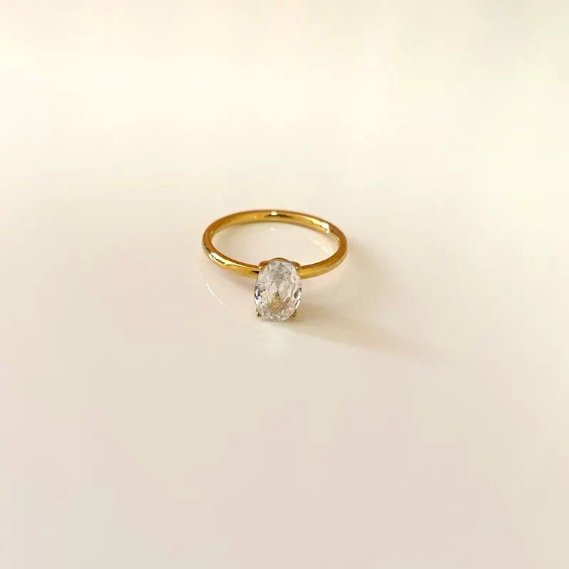 Oval Solitaire Ring