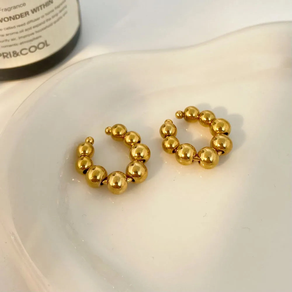 Golden Beads Ear-Cuff (Pair)