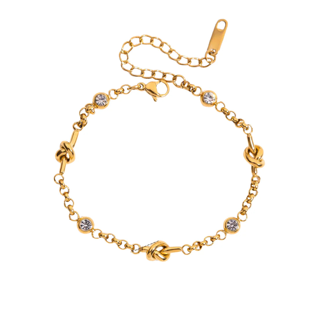 Studded Knot Fluid Bracelet