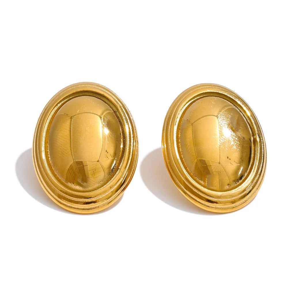 Oval Goldie Studs