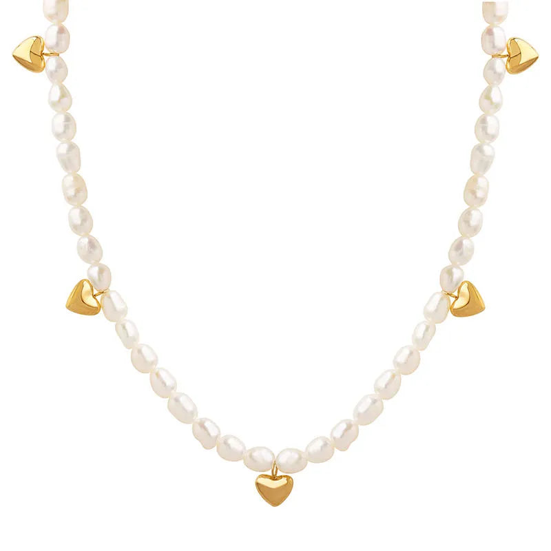 Pricilla Pearl Heart Necklace