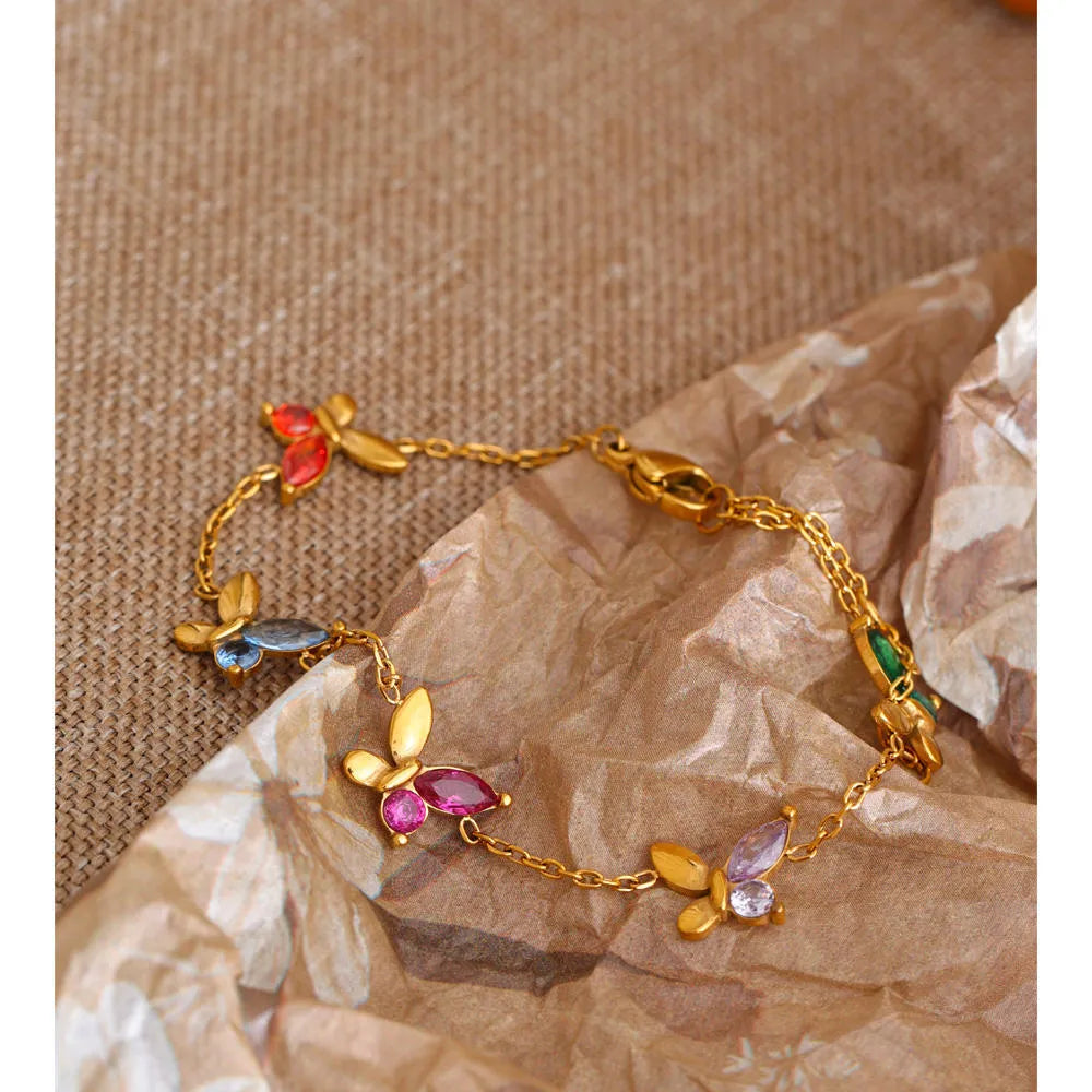 Colourful Butterfly Fluid Bracelet