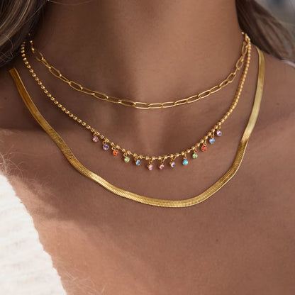 Rainbow Dangling Necklace