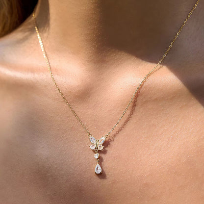 Flutterfly Heart Necklace