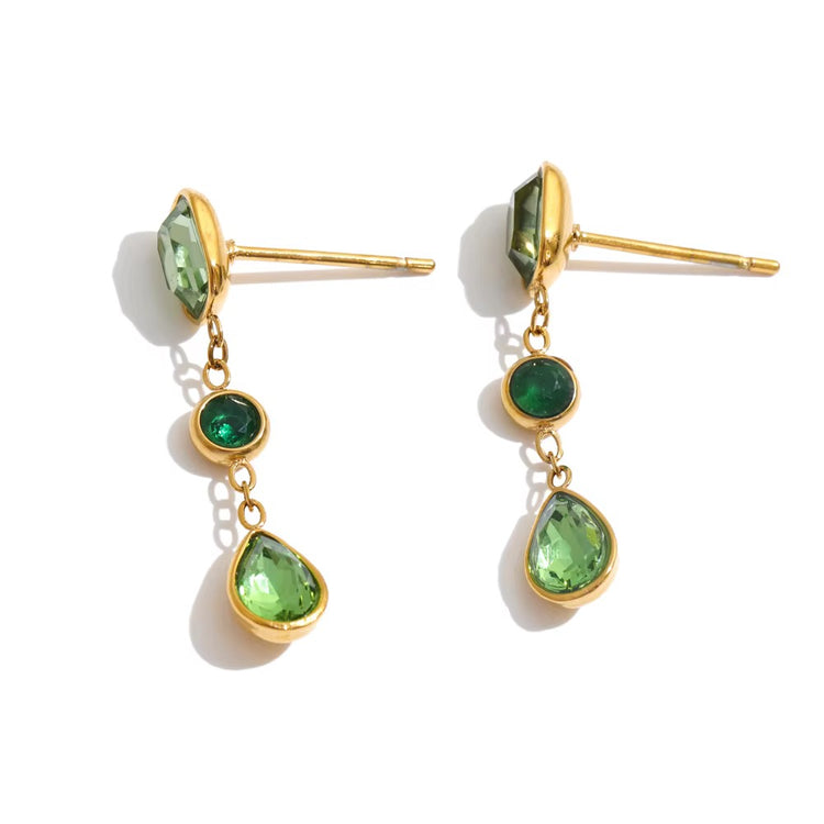 Forest Green Danglers