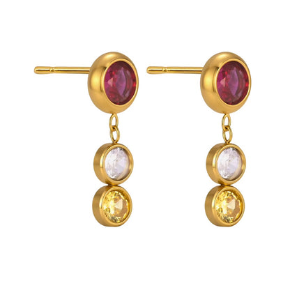 Pink Drop Danglers