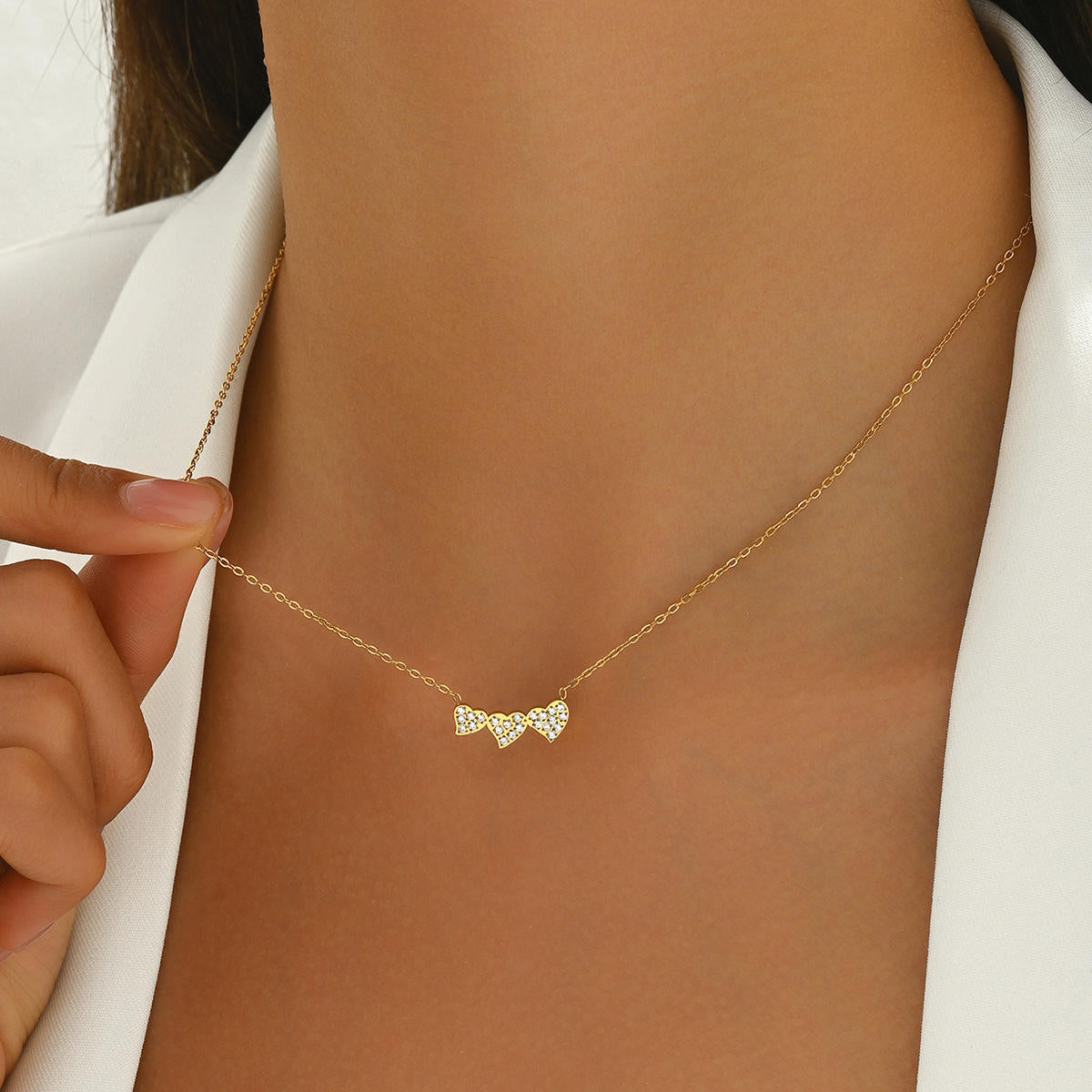 Trio Heart Necklace