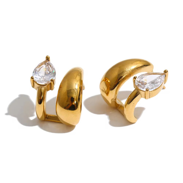 Pear-cut Goldie Earrings