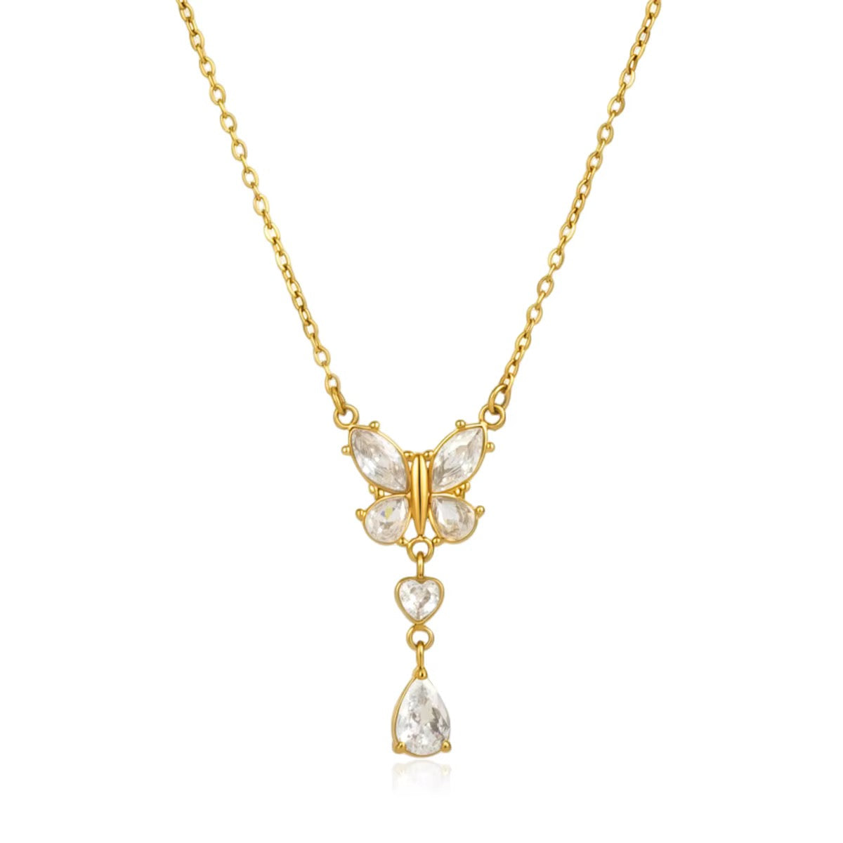 Flutterfly Heart Necklace