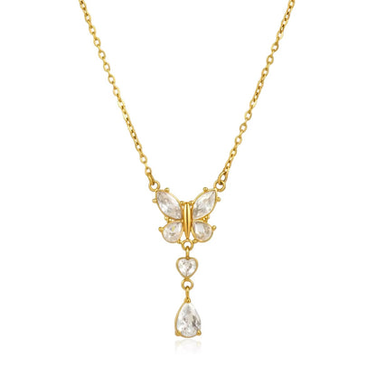 Flutterfly Heart Necklace