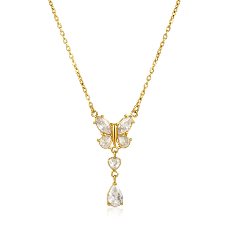 Flutterfly Heart Necklace
