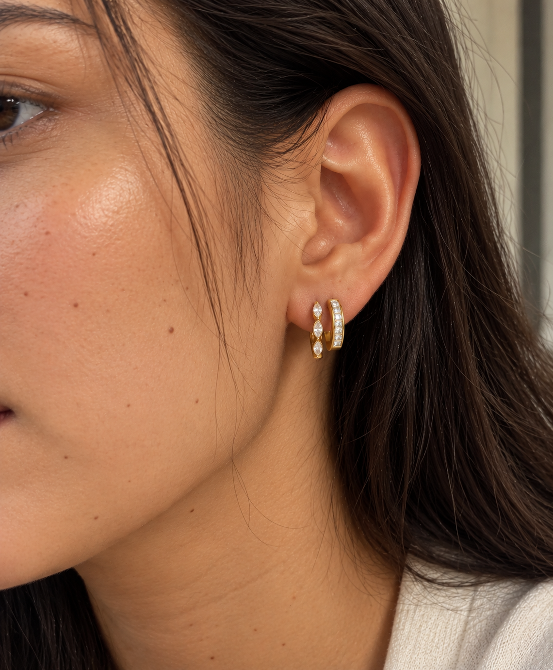 Pseudo Luxe Hoop Earrings