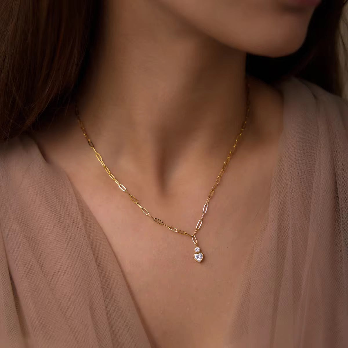 Hearty Paperclip Necklace
