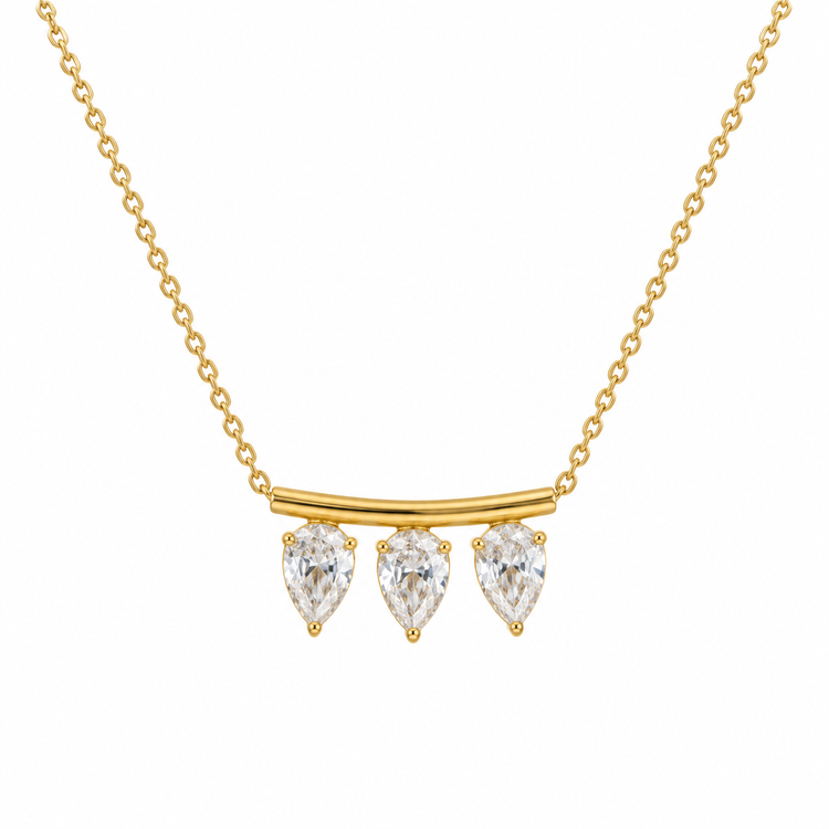 Trio Pear Necklace