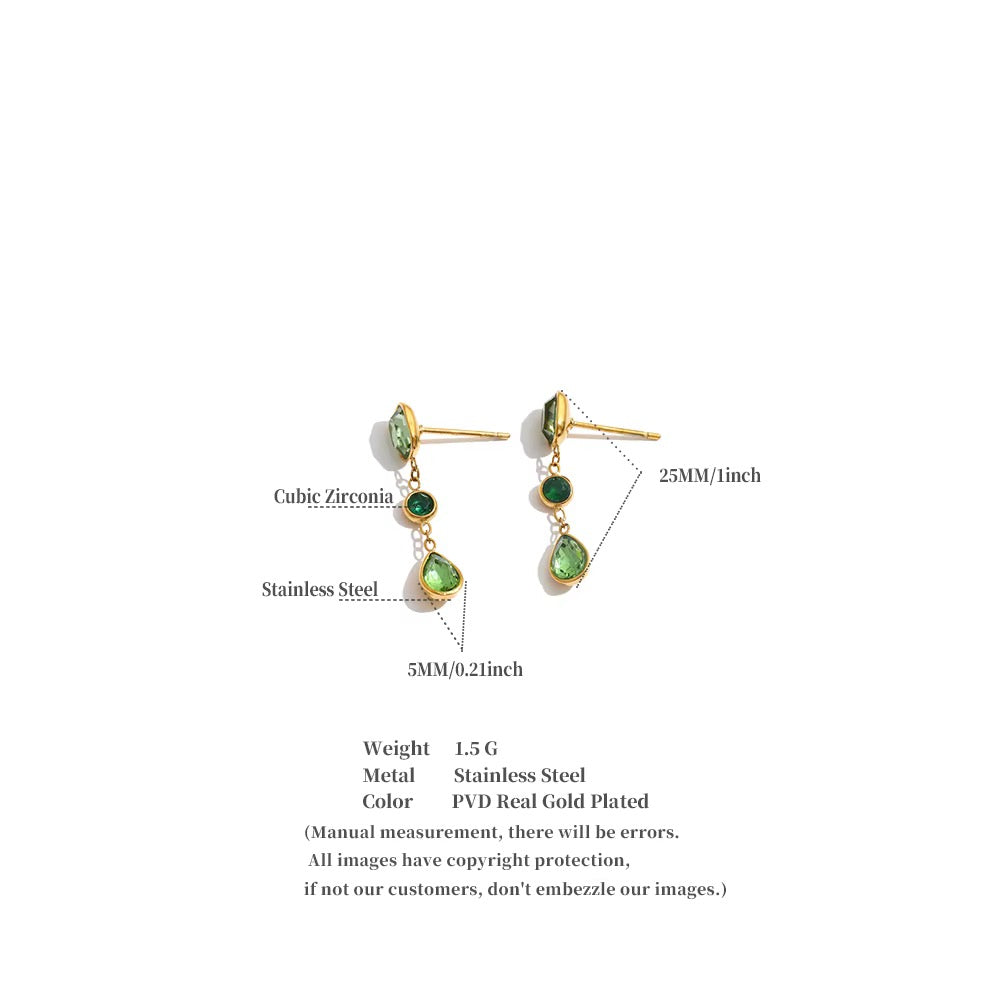 Forest Green Danglers