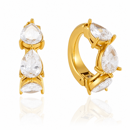 Pear-cut Huggie Ear-cuff