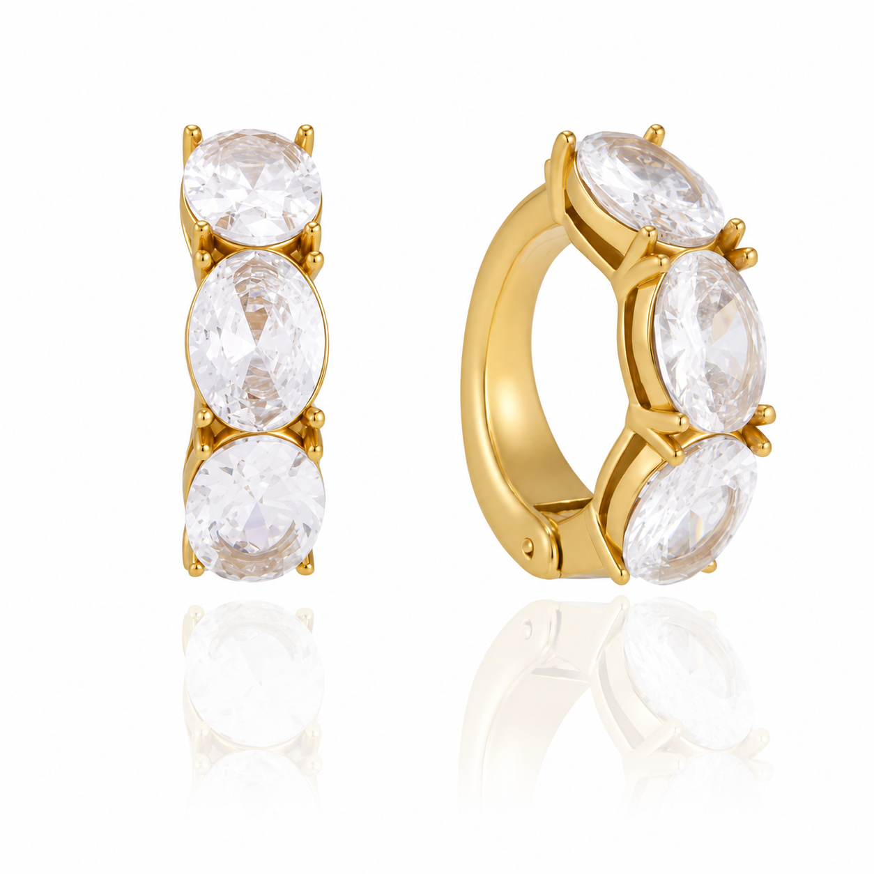 Oval Huggie Ear-Cuff