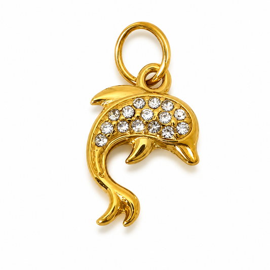 Studded Dolphin Charm