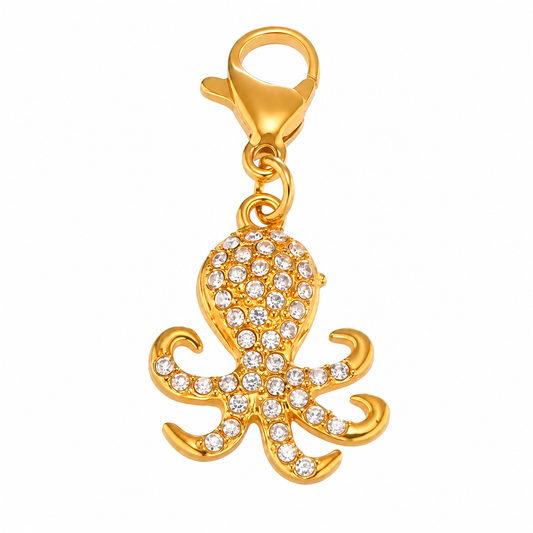 Pave Octopus Charm