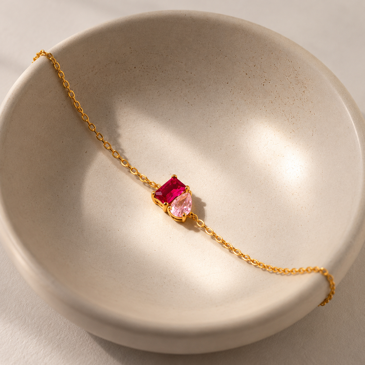Toi et Moi Fluid Bracelet, Pink