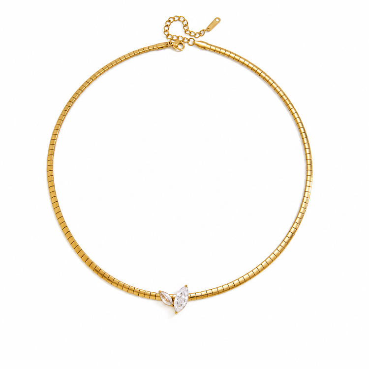 Delta Marquise Studded Choker