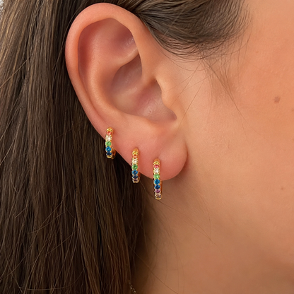 Rainbow hoops in Titanium