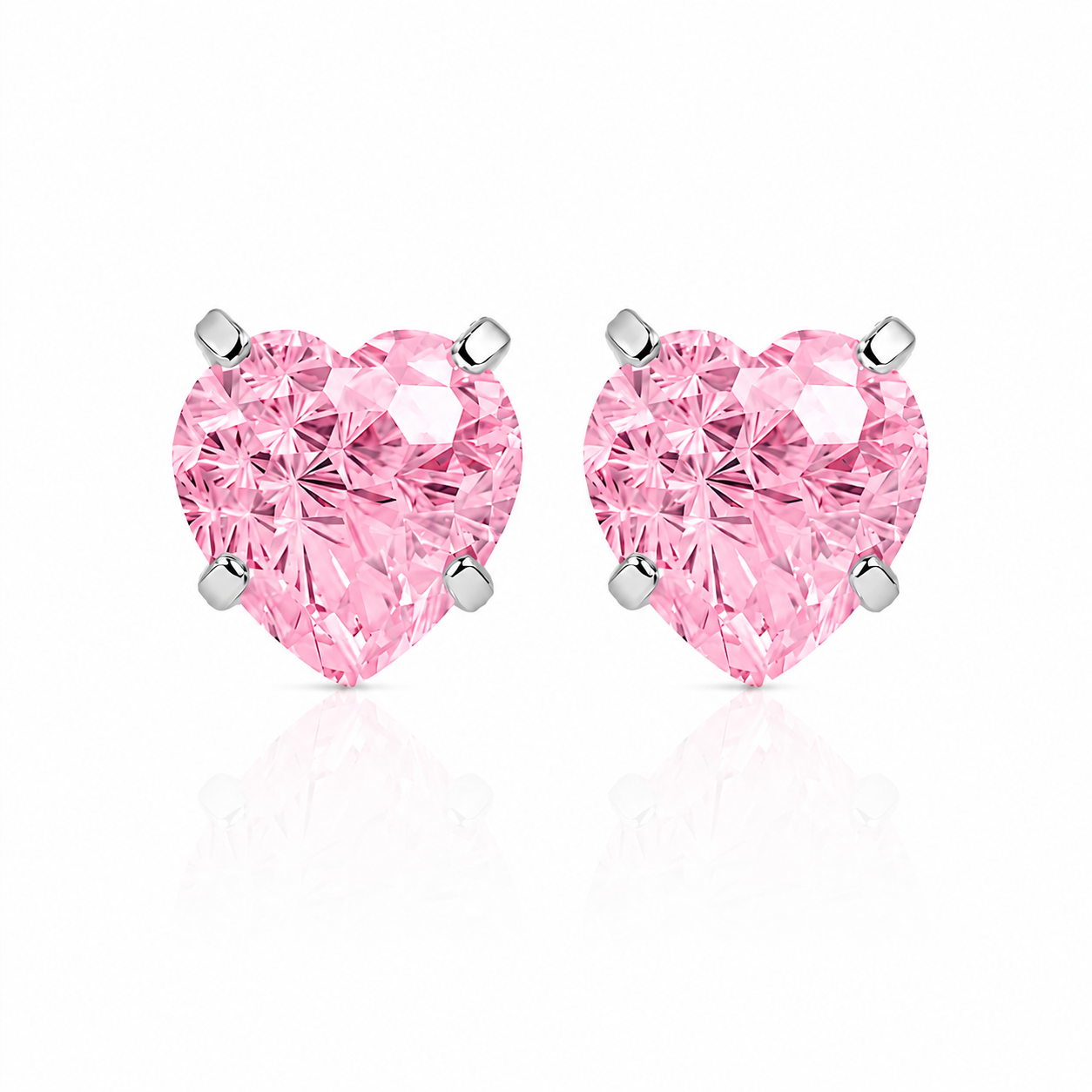 Baby Pink Heart Flatback studs
