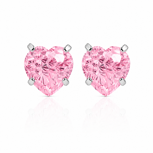 Baby Pink Heart Flatback studs