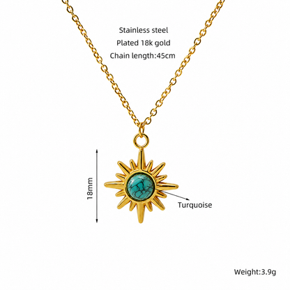 Turquoise Sun Necklace