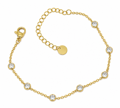 Classic Bezel set Fluid Bracelet