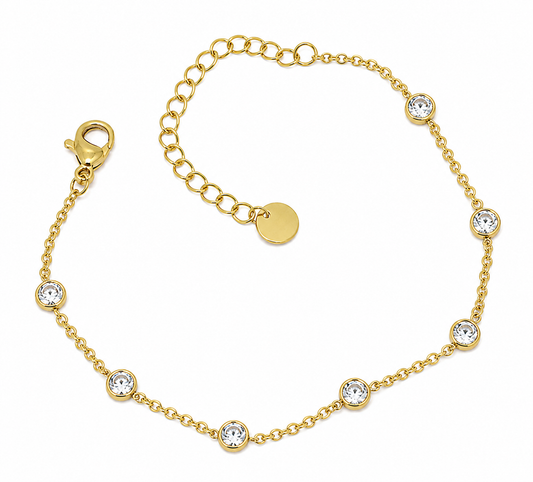 Classic Bezel set Fluid Bracelet