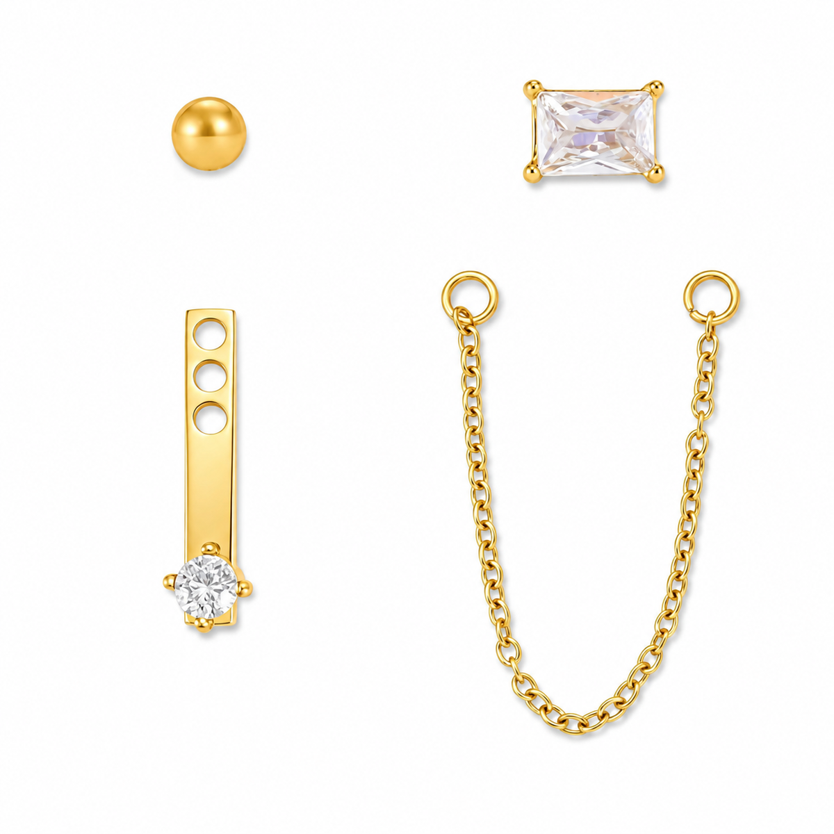 Jane Multi-piercing set (A Pair)