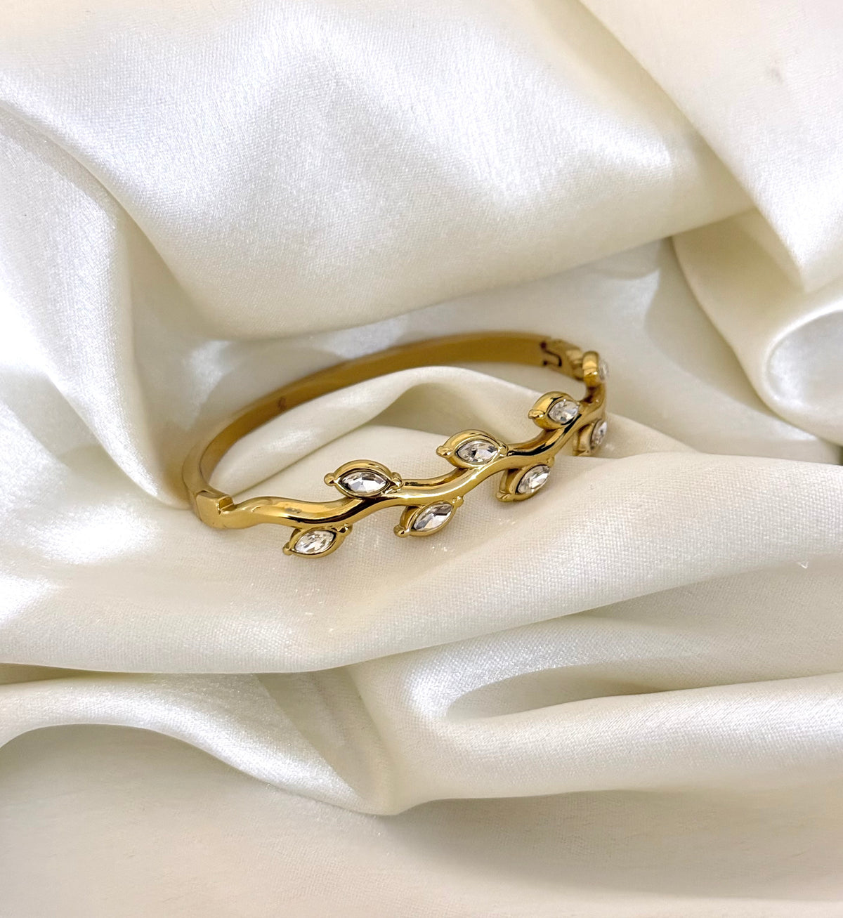Marquise Leaf Baby Bangle