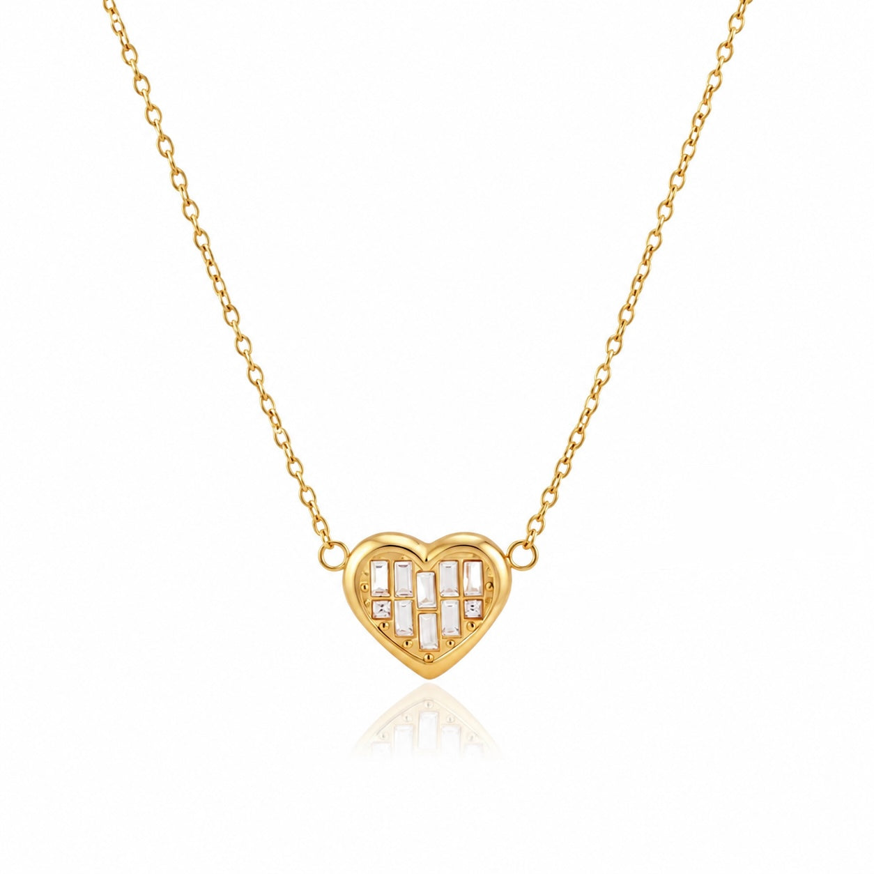 Baguette in the Heart Necklace