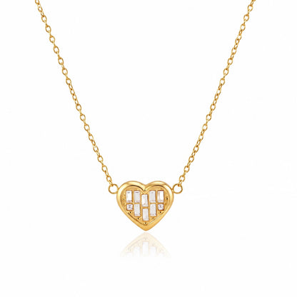 Baguette in the Heart Necklace