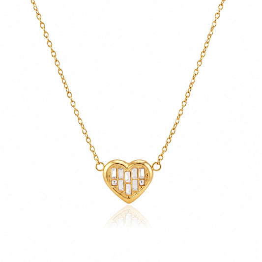 Baguette in the Heart Necklace