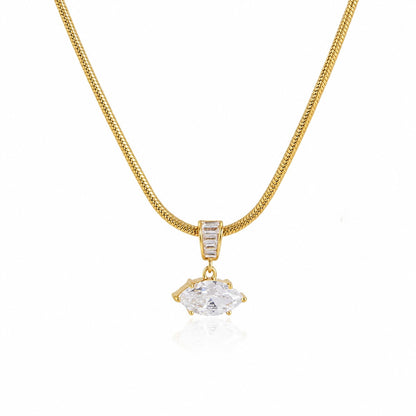 Luxe Marquise Snake Chain Necklace