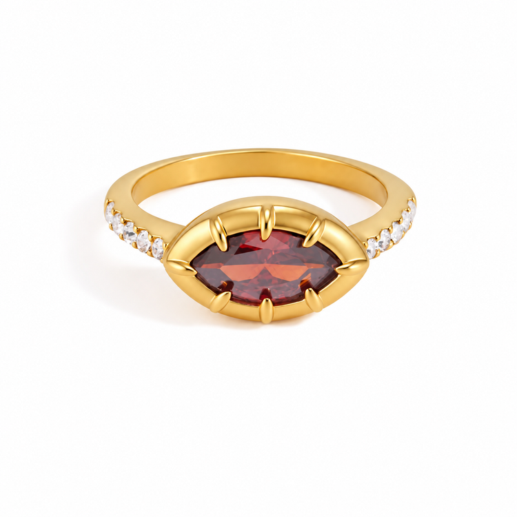 Candy Ring, Reddish Marquise