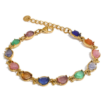 Cecelia Natural Gemstone Fluid Bracelet
