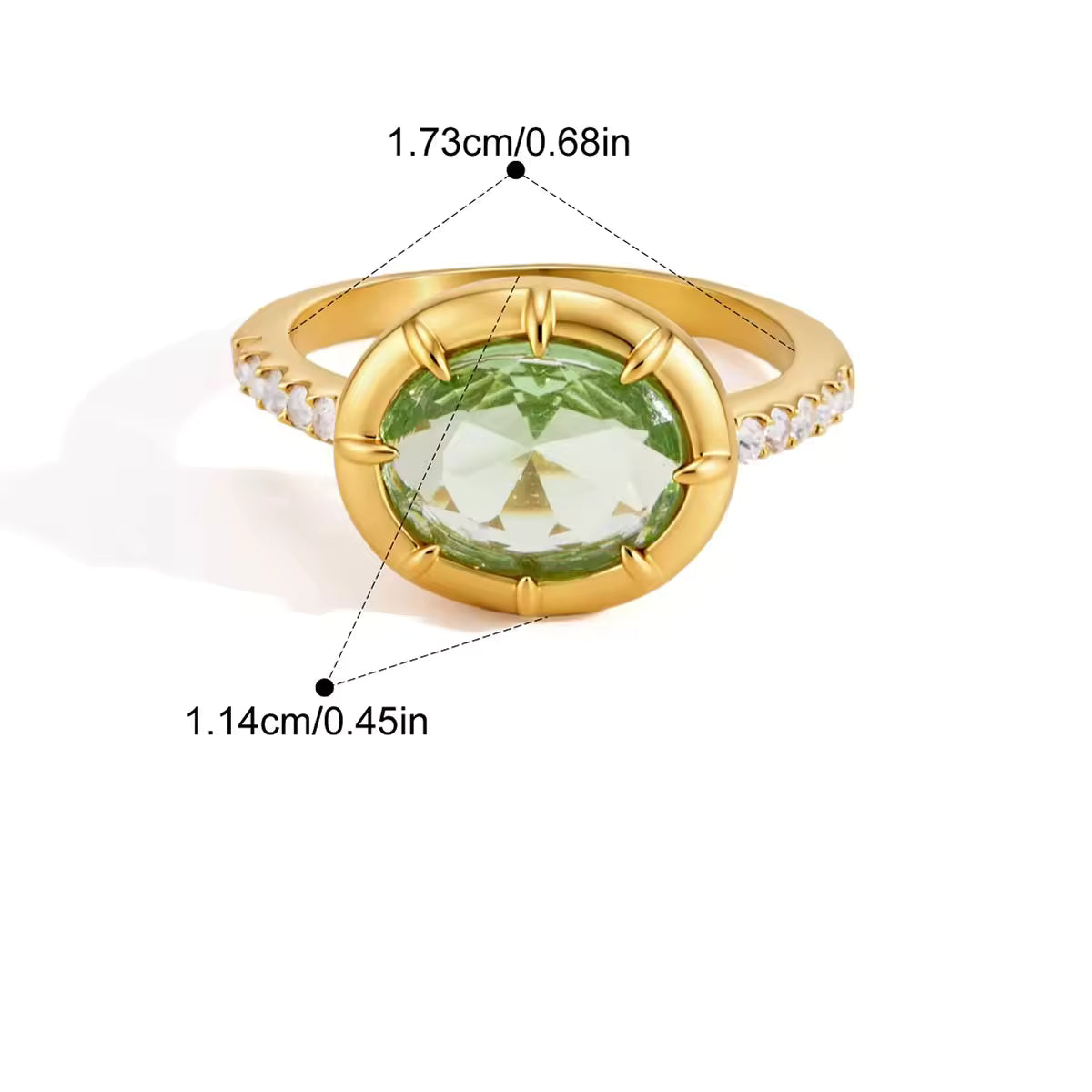 Candy Ring, Green Oval