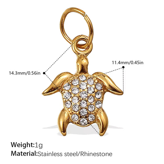Pave Turtle Charm