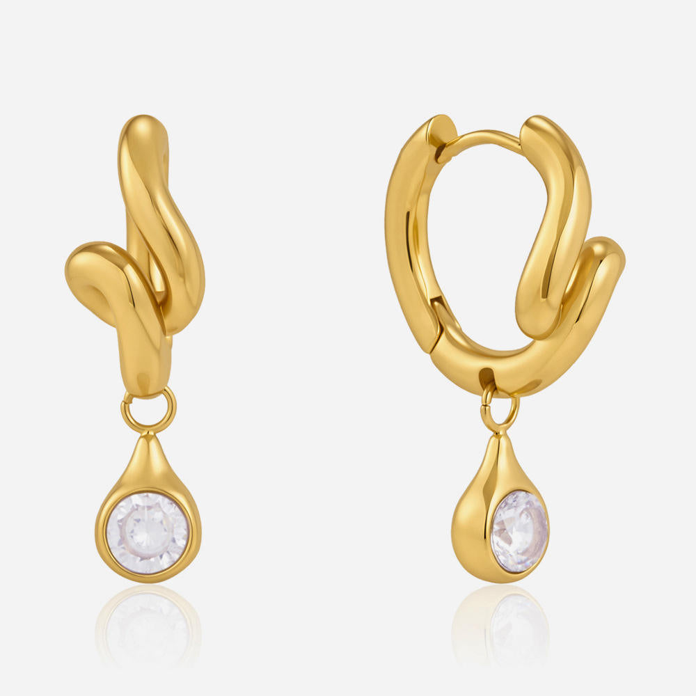 Jade Knot Hoops
