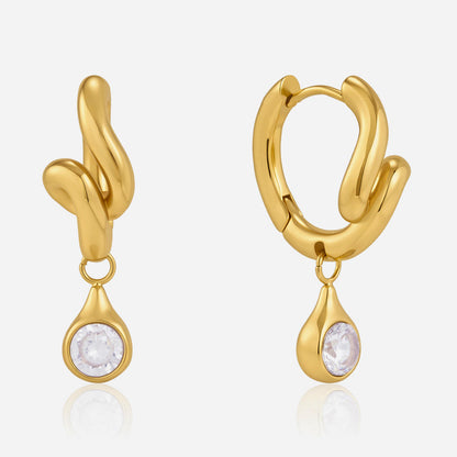 Jade Knot Hoops