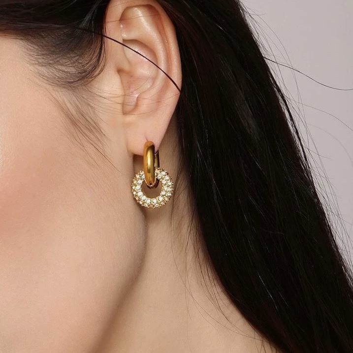 Lana Pave Danglers Hoops
