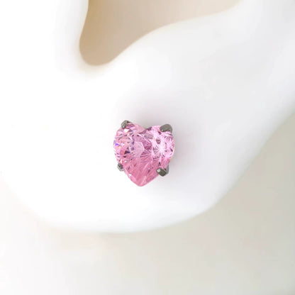 Baby Pink Heart Flatback studs